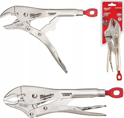 Pinca bllokuese Milwaukee 4932471725, 250mm, kapje e sheshtë, metalike