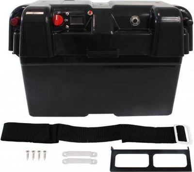 Kuti baterie MTuning F Battery Box Enclosure, 350x200x180mm, dalje USB 3.1A, e zezë