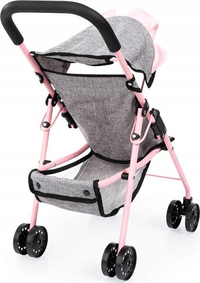 Karruçë lodrash Bayer Buggy, palosëse, me çantë dhe tendë dielli, rozë gri