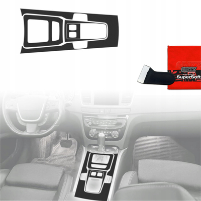 Folje interjeri GrizzGlass PianoSkin Matte për Peugeot 508 2010-2018, set 4 pjesësh, e zezë mat