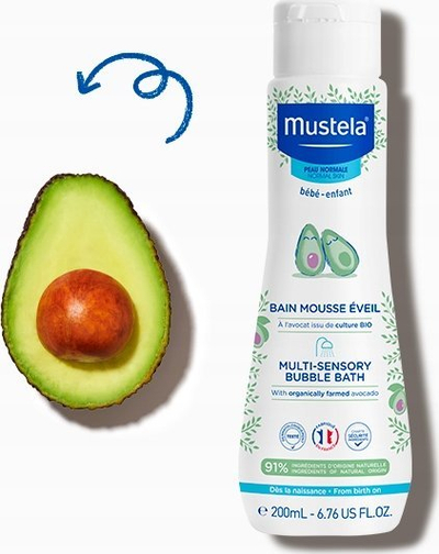 Xhel banjo me shkumë Mustela Bébé Multisensory, për bebe dhe kalama, 750ml