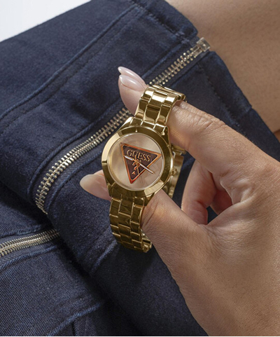 Orë për femra Guess Tri Plaque GW0675L2, e artë