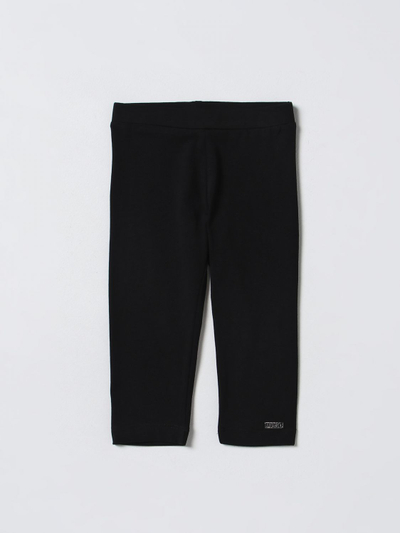 Leggins për kalamaj LIU JO KIDS, me bel me gome, pambuk elastik, të zeza