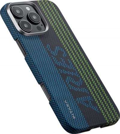 Kукја за заштита Pitaka X Aries Tactile Woven, арамид, за iPhone 16 Pro, црна