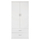 Dollap rrobash Reina HM338.05, 2 dyer, 2 sirtarë, 80x42.5x180.5 cm, i bardhë