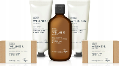 Set dhurate banjo Baylis &amp; Harding Wellness Energise, xhenxhefil, lime edhe borzilok, 300ml