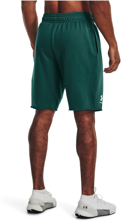 Кратки панталони за мажи Under Armour Rival Terry Lounge, мек памук, со џебови, зелени