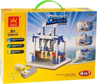 Set teknik për ndërtim Hans G 1404, 296 copë, 4n1 me motor, shumëngjyrësh