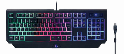 Gejминг сет Gembird Phantom GGS-UMGL4-01, тастатура, глушец и слушалки, RGB, црна боја