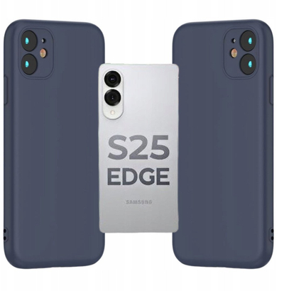 Futollë silikoni TFO për Samsung Galaxy S25 Edge, matte, blu e errët