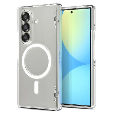 Maskë telefoni Spigen Ultra Hybrid Pro MagSafe për Samsung Galaxy Z Fold7, transparente, e bardhë