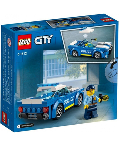 Lodër ndërtimi LEGO City Police Car 60312, veturë policie, 5+ vjeç, shumëngjyrëshe