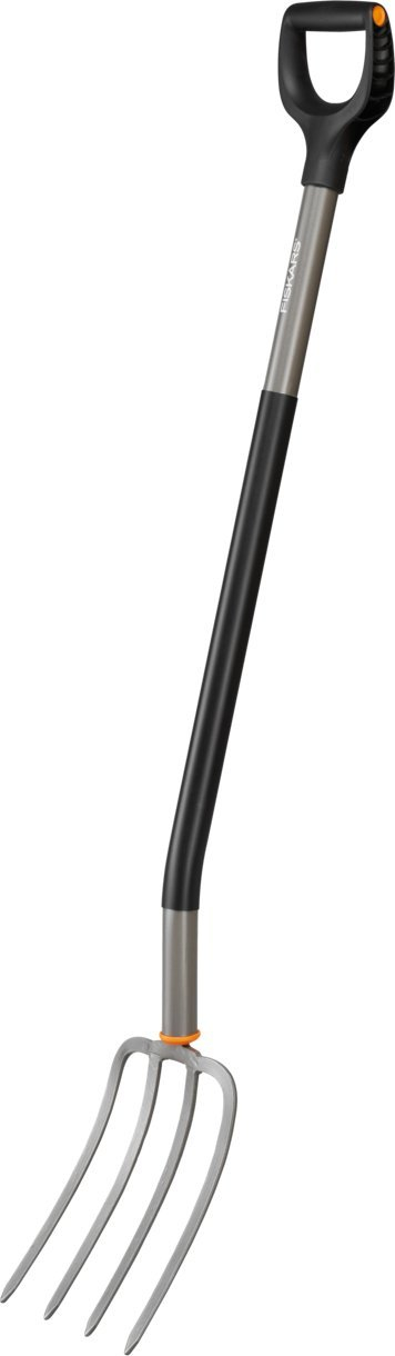 Pirun kopshti Fiskars Ergonomic, dorezë ergonomike, çelik i fortë, gri
