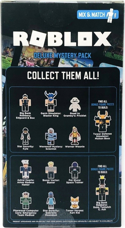 Figurë loje Roblox Deluxe Mystery Pack Series 2 Fricklet, me aksesorë, me kod virtual, e bardhë