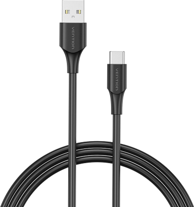 Kabllo USB në USB C Vention, 1m, 3A, e zezë