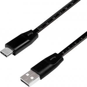 Kabllo USB LogiLink CU0157, USB A në USB C, 1m, e zezë