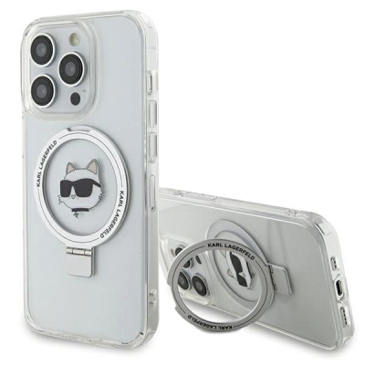 Mbulesë telefoni Karl Lagerfeld KLHMP15XHMRSCHH, për iPhone 15 Pro Max 6.7", MagSafe, e bardhë