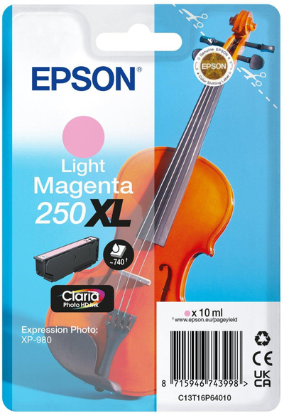 Kartutsh bojë Epson 250XL C13T16P64010, Light Magenta, kapacitet i lartë, 10 ml