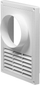 Grilë ventilimi për aspirator Awenta T80, 140x210 mm, dalje 125 mm, e bardhë