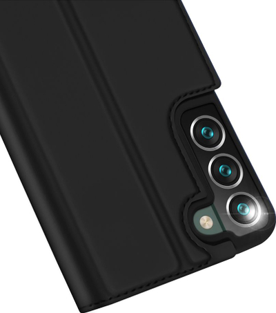 Mbulesë telefoni Dux Ducis Skin Pro për Samsung Galaxy S22 Plus, tip portofol me vende për kartela, e zezë
