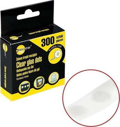 Yellow One Clear Glue Dots Roll YL-10300