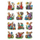Stickerë dekorativë Rabbits 3876, me motive Pashke, shumëngjyrësh