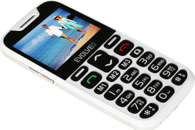Телефон EVOLVEO EasyPhone XD, екран 2.3\", големи копчиња, бел