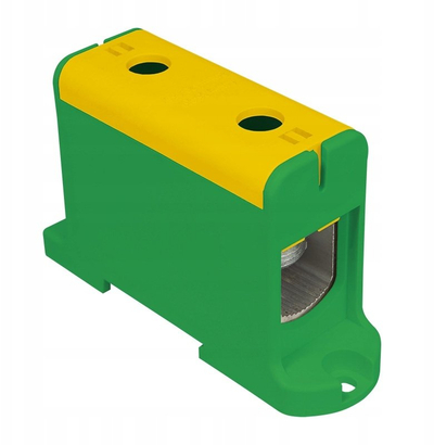 Kapëse e izoluar për përçues Woehner WLZ35P/150/z, 35-150mm², për shinë TH35, verdhë-jeshile