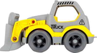 Kamion lodër MEGA CREATIVE 459577, pull back, eskavator, gri me të verdhë