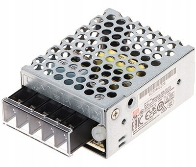 Furnizues energjie Mean Well RS-15-12, 15W, 12V DC, gri metalik