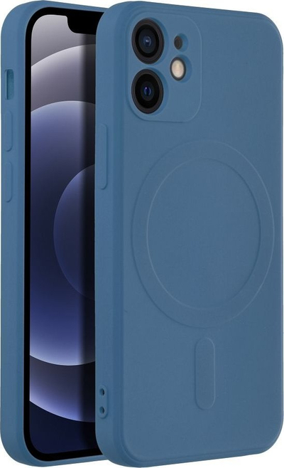 Maskë silikoni OEM me MagSafe për iPhone 12 Mini, mbrojtëse, blu