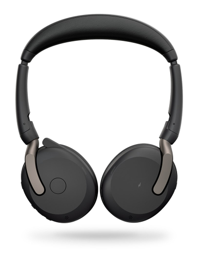Безжични слушалки Jabra Evolve2 65 Flex, стерео, хибридно активно намалување на бучава, црни
