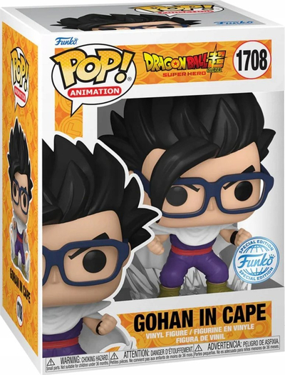 Figurë vinili Funko Pop Gohan in Cape 1708, Dragon Ball Super, Special Edition, shumëngjyrëshe