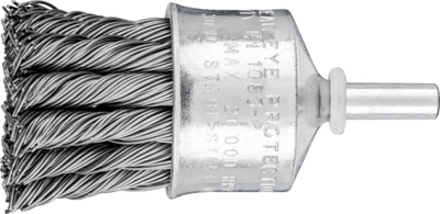 Furçë cilindrike me tela PFERD PBG, diametër 30 mm, bosht 6 mm, tel çeliku gri