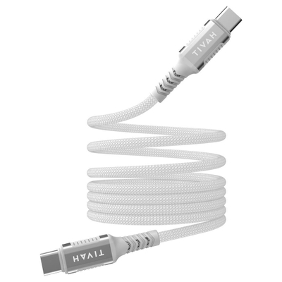 Магнетен USB-C кабел Havit CB6297, 1 m, 60W, бел