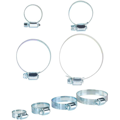 Set kapëse zorrësh Black+Decker Hose Clamps, 20 copë, metalike, ngjyrë argjendtë