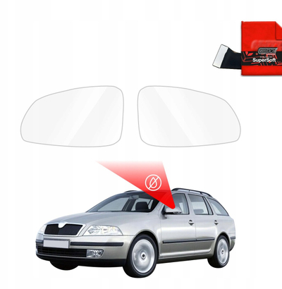 Folie mbrojtëse pasqyre GRIZZ Skoda Octavia 2 Combi, kundër shiut, transparente