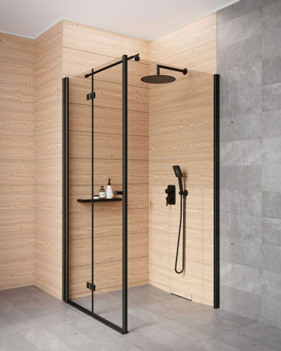 Mur dushi walk in Deante Kerria, 100 cm, xham 6 mm, i zi mat