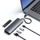 Përshtatës Satechi Aluminium USB-C Hybrid Multiport me kuti për SSD, i hirtë