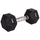 Hantel Eb Fit Rubber Coated Hex, 8 kg, gize, e zezë