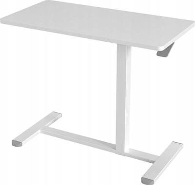Tavolinë laptopi Techly Adjustable, me rregullim lartësie, me rrota, e bardhë