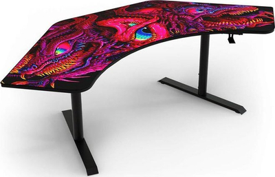 Гејминг маса Arozzi Arena Crawling Chaos, 160cm, управување со кабли, црна