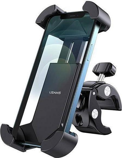 Mbajtëse telefoni për biçikletë Usams US-ZJ064, 4.5"-6.7", rrotullim 360°, e zezë