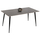 Tavolinë ngrënieje Tom 160x90x76Hcm (HM8588.01), gri/ zezë