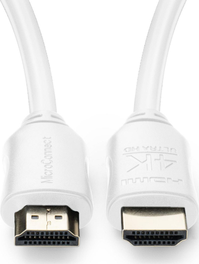Kabllo HDMI MicroConnect MC-HDM19195V2.0WH, 0.5 m, 4K, e bardhë