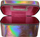 Kuti makeup Adar S Case, me pasqyrë, me zinxhir, 19x11x10cm, shumëngjyrëshe