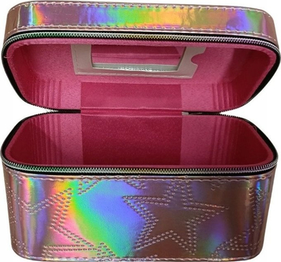 Kuti makeup Adar S Case, me pasqyrë, me zinxhir, 19x11x10cm, shumëngjyrëshe