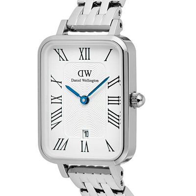 Orë për femra Daniel Wellington Quadro 20x26 Roman Numerals DW00100864. e argjendtë