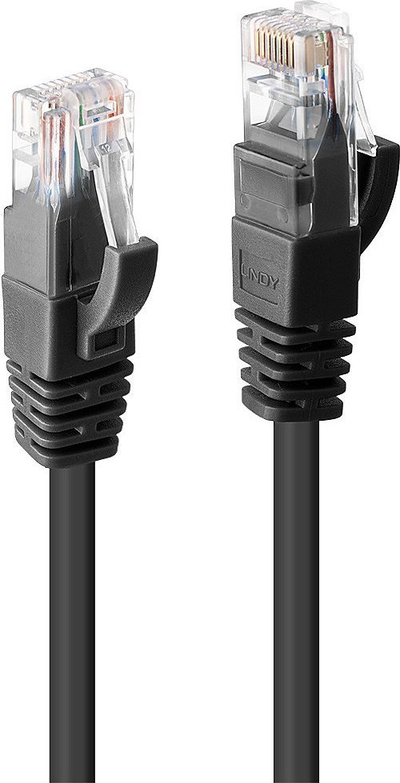 Kabllo rrjeti Lindy Patch Cable Cat6 U UTP, 10m, e zezë