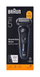 Brisk elektrik Braun Series 5 52-B1000s, i rikarikueshëm, i papërshkueshëm nga uji, i zi